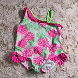 OP Ocean Pacific Swimsuit Girls Size 24 Months One-piece Swim Bathing Ruffles